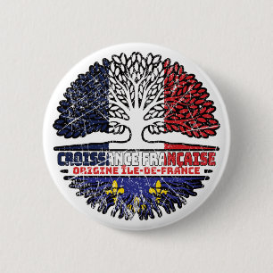 Badge Rond 5 Cm Île de France Île de France France Arbre