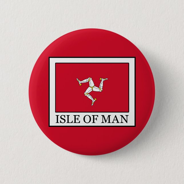 Badge Rond 5 Cm Île de Man (Devant)