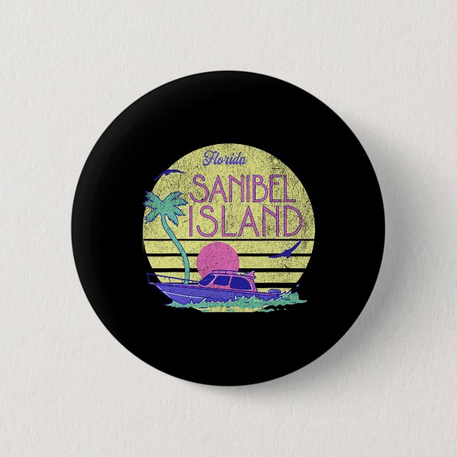 Badge Rond 5 Cm Île de Sanibel _1  (Devant)