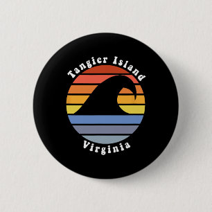 Badge Rond 5 Cm Île de Tangier Virginie Va Beach Souvenir de vacan