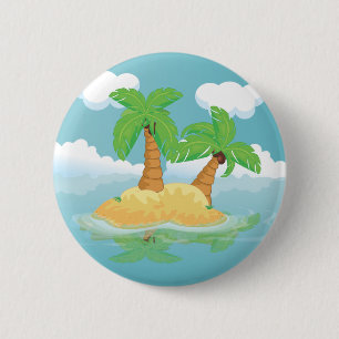 Badge Rond 5 Cm Île déserte