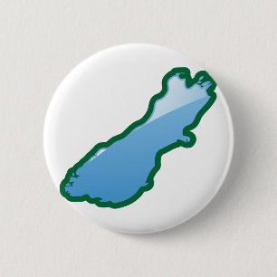 Badge Rond 5 Cm Île du sud de NZ