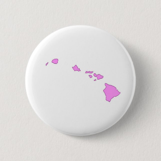 Badge Rond 5 Cm île hawaïenne rose (Devant)