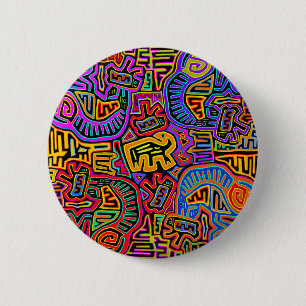 Badge Rond 5 Cm Île Mola Collage