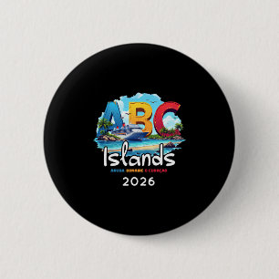Badge Rond 5 Cm Îles Abc Aru Bonaire Curacao Croisière Vacances 20