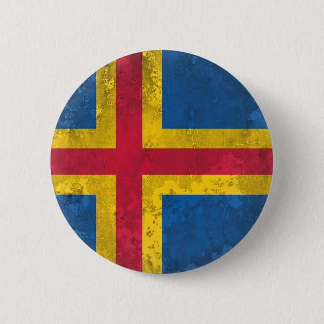 Badge Rond 5 Cm Îles Aland (Devant)