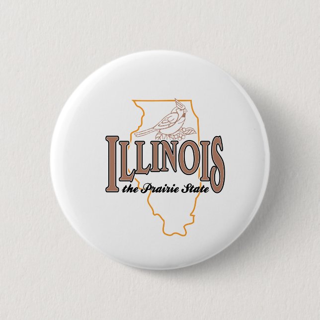 Badge Rond 5 Cm Illinois (Devant)