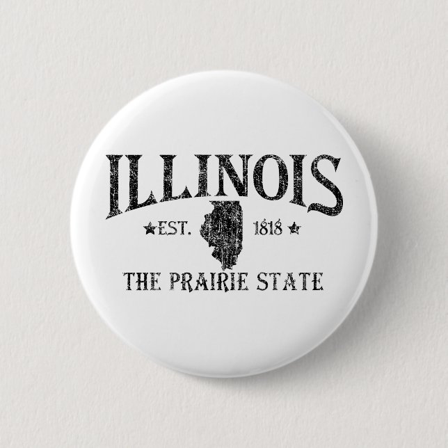 Badge Rond 5 Cm Illinois (Devant)