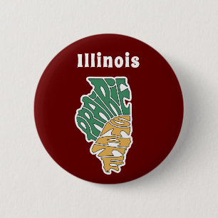 Badge Rond 5 Cm Illinois Pseudo Word Art
