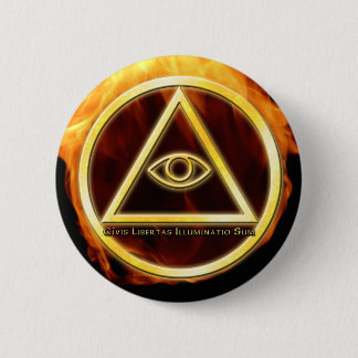 Badge Rond 5 Cm Illuminati sur le feu