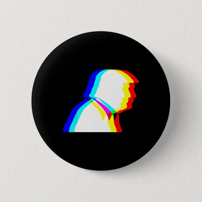 Badge Rond 5 Cm Illusion optique Trump Edm  (Devant)