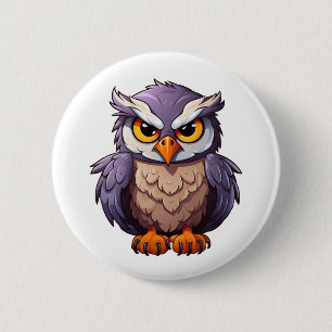 Badge Rond 5 Cm Illustration d'aigle de dessin animé