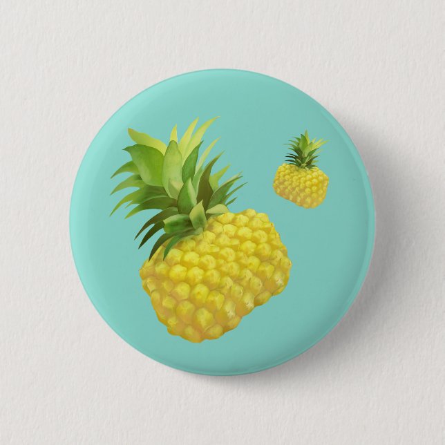 Badge Rond 5 Cm Illustration d'ananas (Devant)