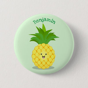 Badge Rond 5 Cm Illustration d'ananas mignon