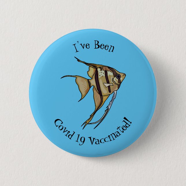 Badge Rond 5 Cm Illustration d'angelfish (Devant)