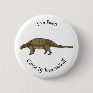 Badge Rond 5 Cm Illustration d'Ankylosaurus