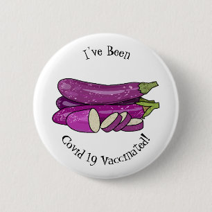 Badge Rond 5 Cm Illustration d'aubergine