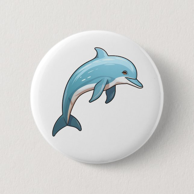 Badge Rond 5 Cm Illustration dauphin de dessin (Devant)