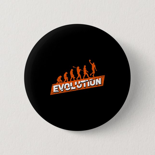 Badge Rond 5 Cm Illustration de cadeau d'évolution de joueur de ba (Devant)