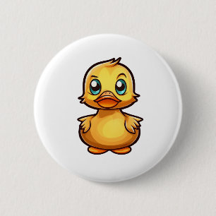 Badge Rond 5 Cm Illustration de canard de dessin