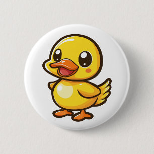 Badge Rond 5 Cm Illustration de canard de dessin