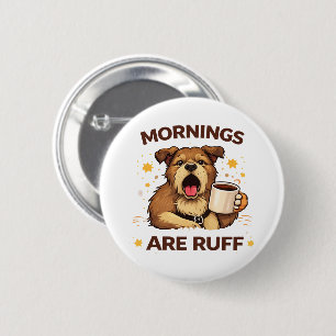 Badge Rond 5 Cm Illustration de chien confortable