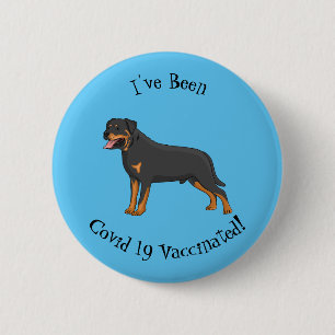 Badge Rond 5 Cm Illustration de chien Rottweiler