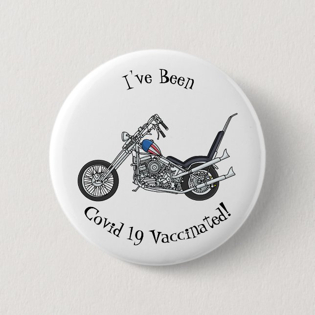 Badge Rond 5 Cm Illustration de Chopper Motorcycle 1950 (Devant)