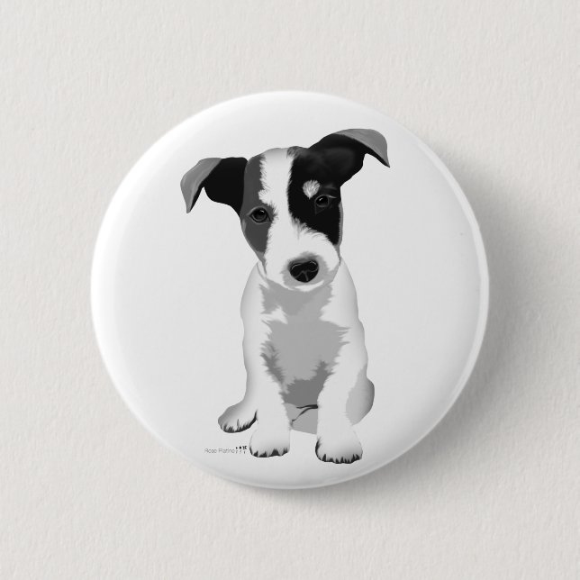 Badge Rond 5 Cm Illustration de création de collection "Pilou" (Devant)