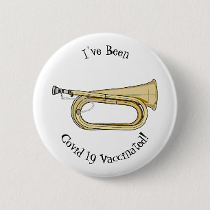 Badge Rond 5 Cm Illustration de dessin animé Bugle