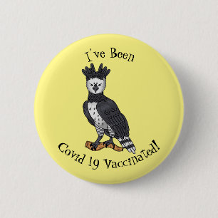 Badge Rond 5 Cm Illustration de dessin animé d'aigle harpie