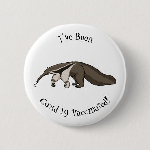 Badge Rond 5 Cm Illustration de dessin animé d'Anteater happy