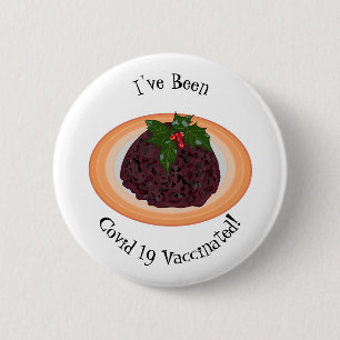 Badge Rond 5 Cm Illustration de dessin animé de pudding de Noël