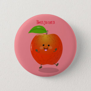 Badge Rond 5 Cm Illustration de dessin animé sur la pomme de danse