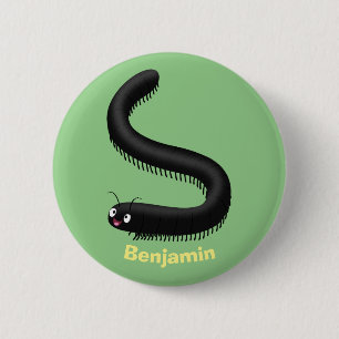 Badge Rond 5 Cm Illustration de dessin mignon millipede