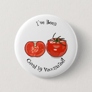 Badge Rond 5 Cm Illustration de dessin sur la tomate