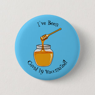 Badge Rond 5 Cm Illustration de dessin sur le miel