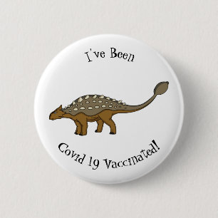 Badge Rond 5 Cm Illustration de dinosaure blindé Ankylosaurus