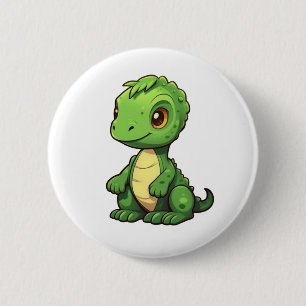 Badge Rond 5 Cm Illustration de dinosaure de dessin