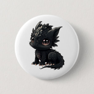 Badge Rond 5 Cm Illustration de dragon de dessin animé