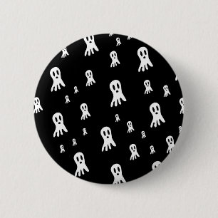 Badge Rond 5 Cm Illustration de fantôme gothique effrayant