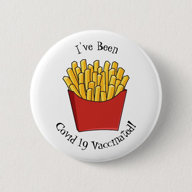 Badge Rond 5 Cm Illustration de frites (Devant)