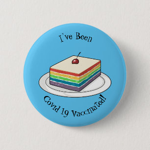 Badge Rond 5 Cm Illustration de gâteau arc-en-ciel
