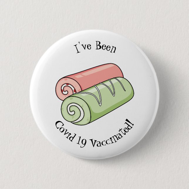 Badge Rond 5 Cm Illustration de gâteau suisse roll / roll (Devant)