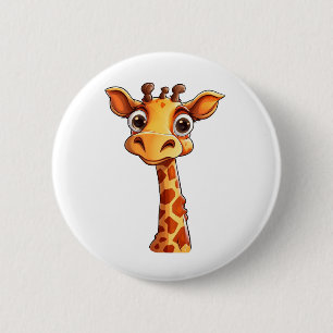 Badge Rond 5 Cm Illustration de girafe cartoon