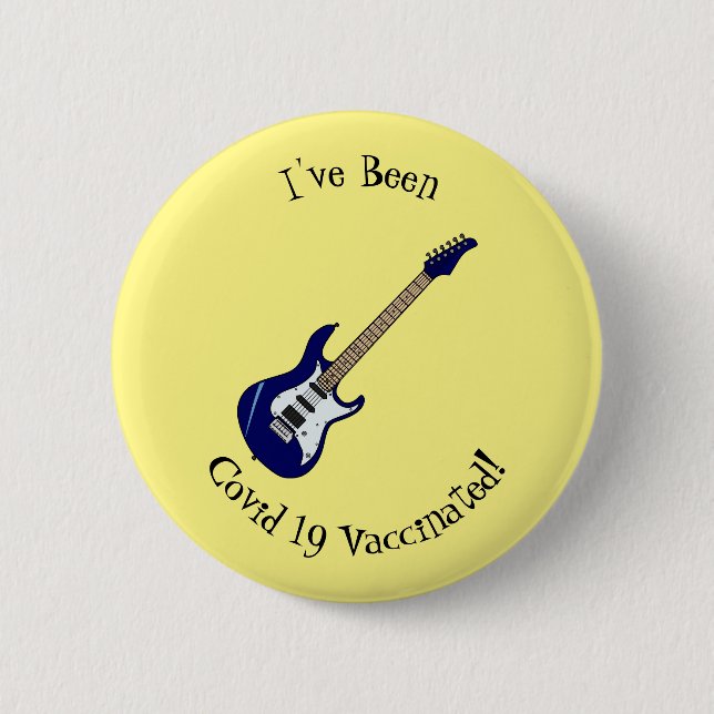 Badge Rond 5 Cm Illustration de guitare électrique (Devant)