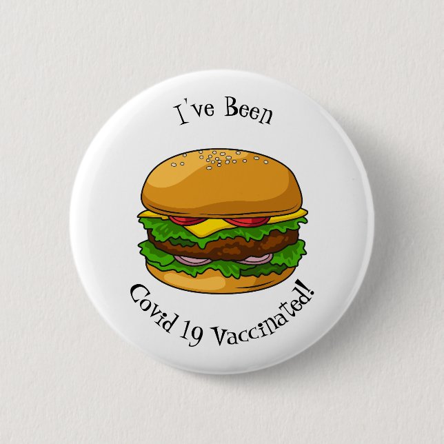 Badge Rond 5 Cm Illustration de Hamburger (Devant)