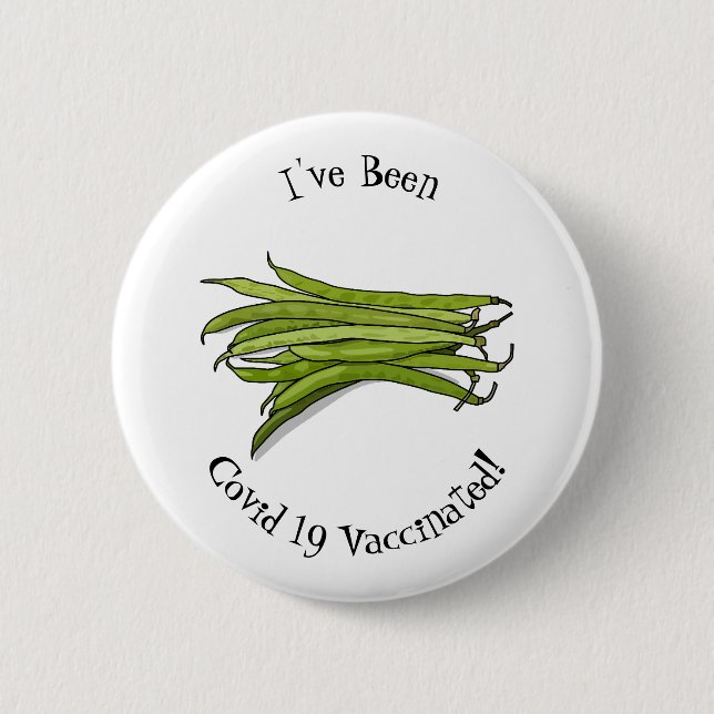 Badge Rond 5 Cm Illustration de haricots verts (Devant)
