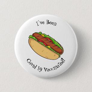 Badge Rond 5 Cm Illustration de Hot dog