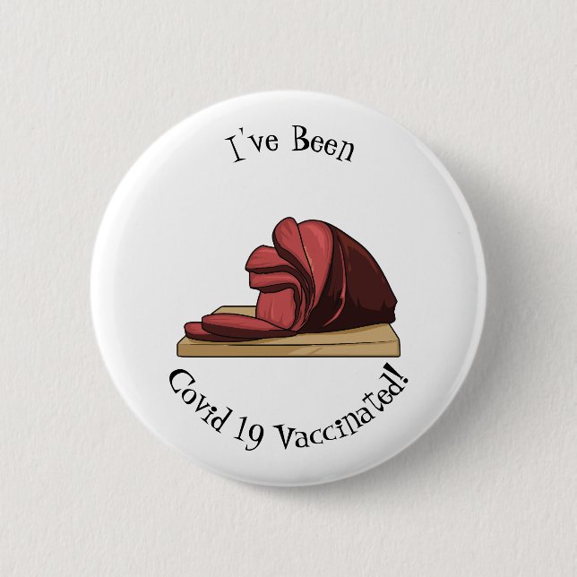 Badge Rond 5 Cm Illustration de jambon (Devant)